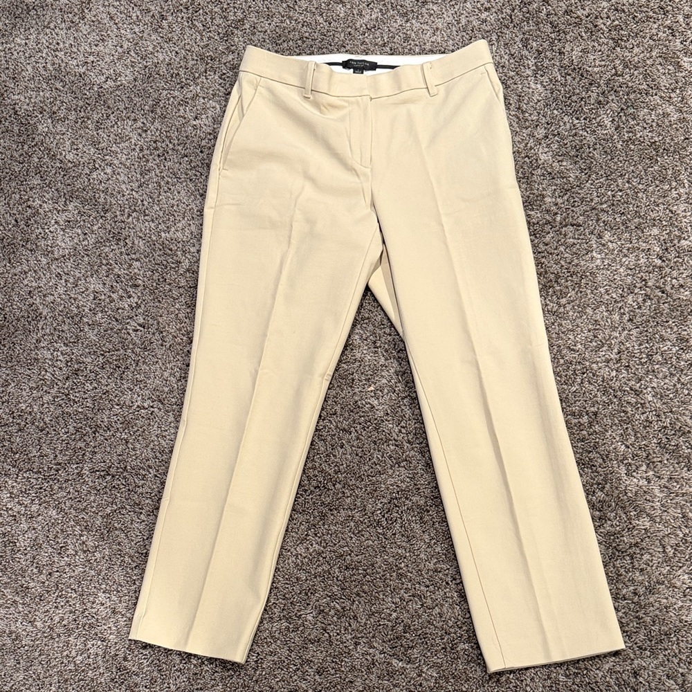 Ann Taylor Cream Straight Leg Pants